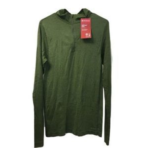 NWT Redington RediLayer Wool Blend Men's Base Layer Crew Long sleeve Green ZIP
